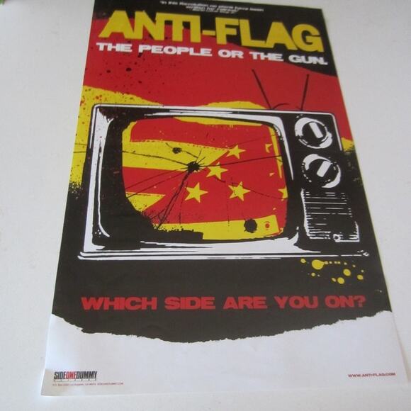 Anti-Flag Poster Music Promo Band Black Red - Picture 1 of 3